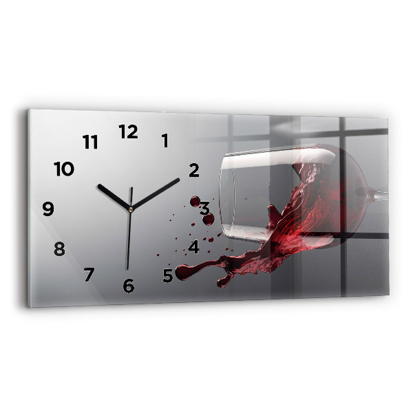 Reloj de cristal horizontal Lámpara de vino tinto