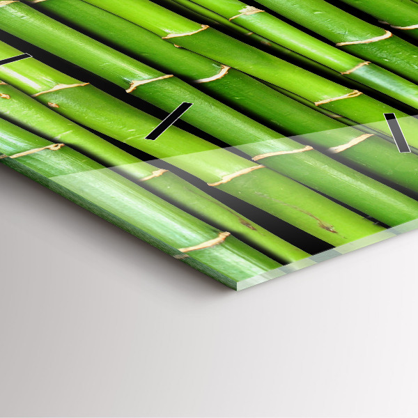 Reloj cuadrado Bambú asiático