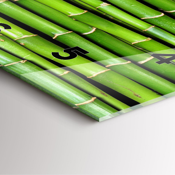 Reloj cuadrado Bambú asiático