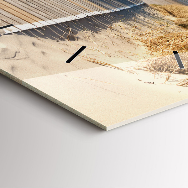 Reloj de pared cuadrado Vista de la playa