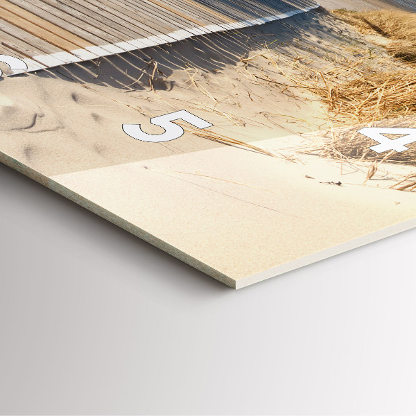 Reloj de pared cuadrado Vista de la playa