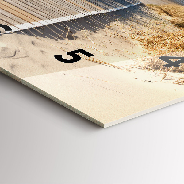 Reloj de pared cuadrado Vista de la playa