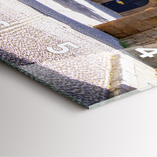 Reloj de pared cuadrado Pintoresca calle de Rodas