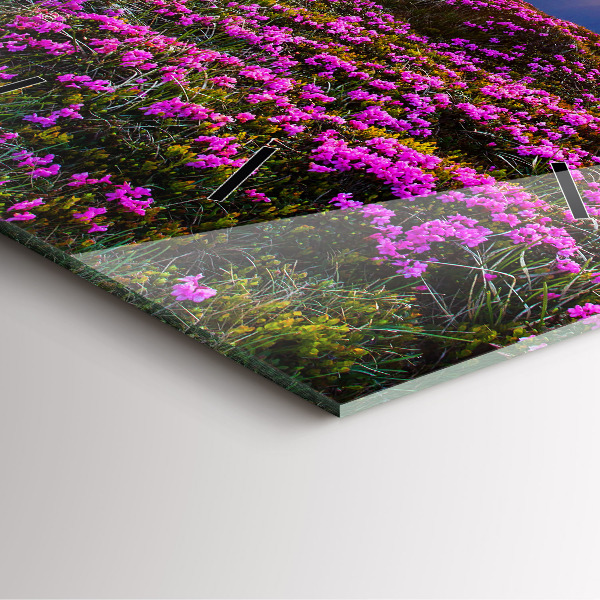 Reloj de pared cuadrado Flores al amanecer