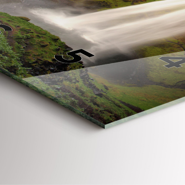 Reloj de pared cuadrado Cascada en Islandia