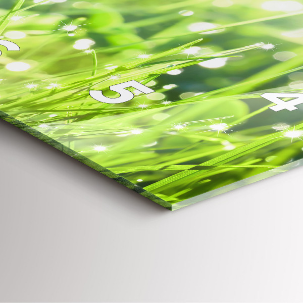 Reloj cuadrado Hierba verde