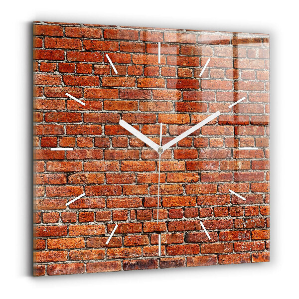 Reloj cuadrado Pared de ladrillo viejo