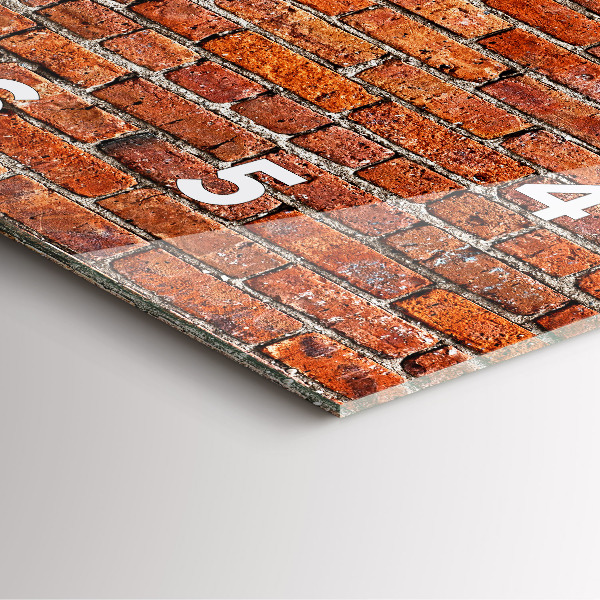 Reloj cuadrado Pared de ladrillo viejo