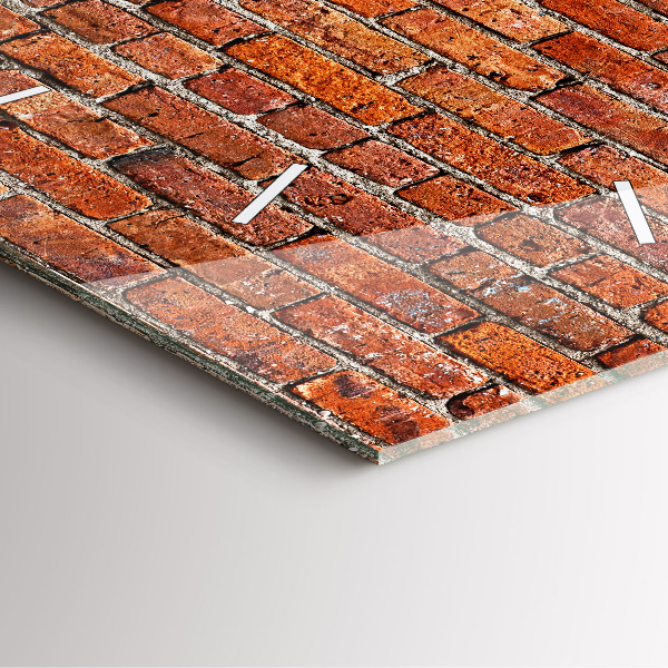 Reloj cuadrado Pared de ladrillo viejo