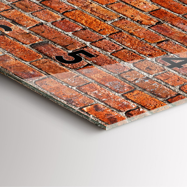 Reloj cuadrado Pared de ladrillo viejo