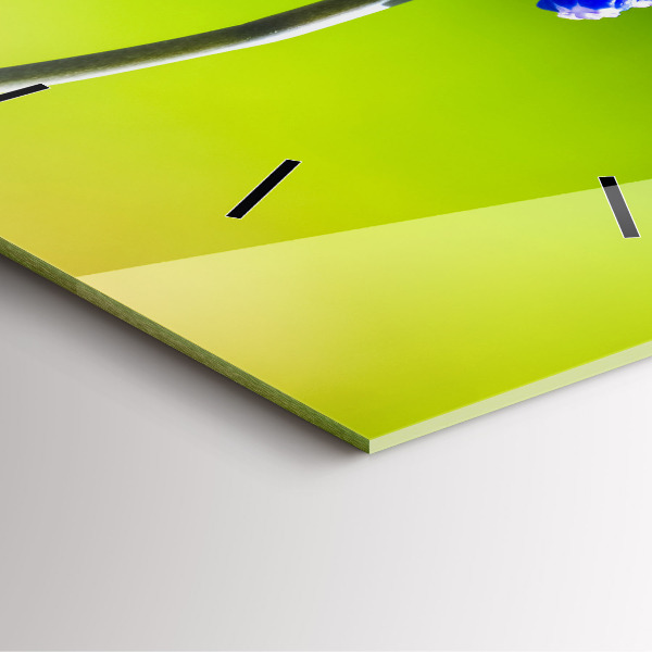 Reloj cuadrado Flores azules