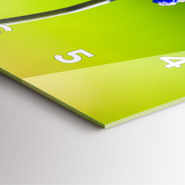 Reloj cuadrado Flores azules