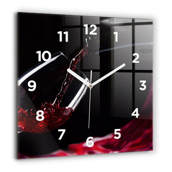 Reloj cuadrado Vino tinto