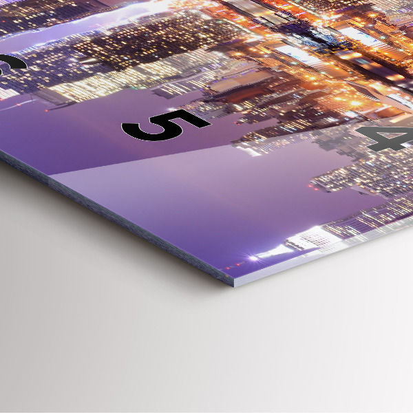 Reloj de pared cuadrado Nueva York de noche