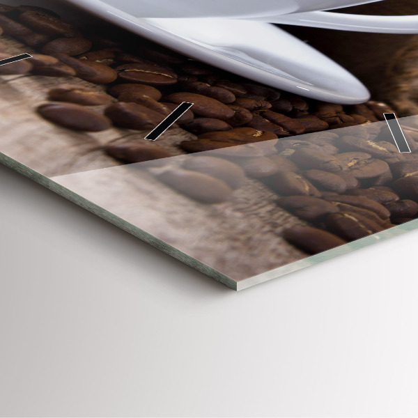 Reloj de pared cuadrado Taza de café