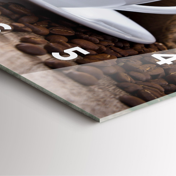 Reloj de pared cuadrado Taza de café