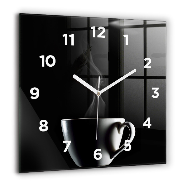 Reloj de pared cuadrado Taza de café