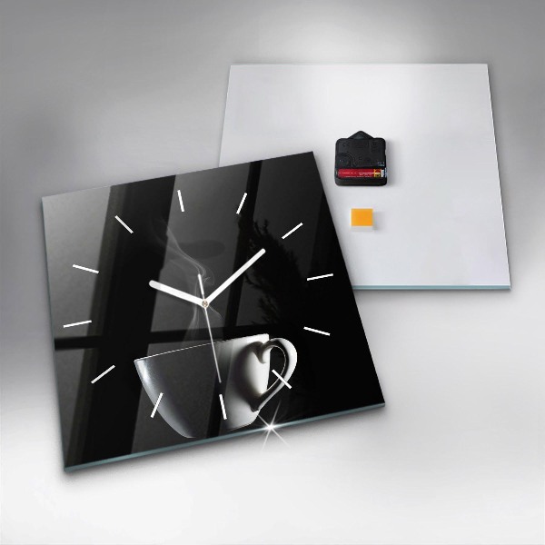 Reloj de pared cuadrado Taza de café