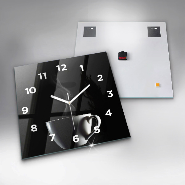Reloj de pared cuadrado Taza de café