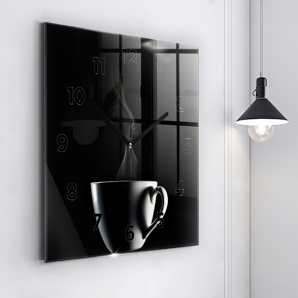 Reloj de pared cuadrado Taza de café