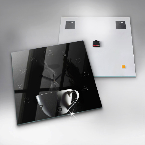 Reloj de pared cuadrado Taza de café