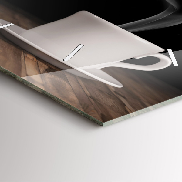 Reloj cuadrado Taza de café caliente