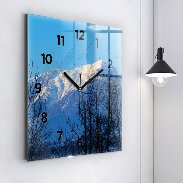 Reloj de pared cuadrado Vista de montaña