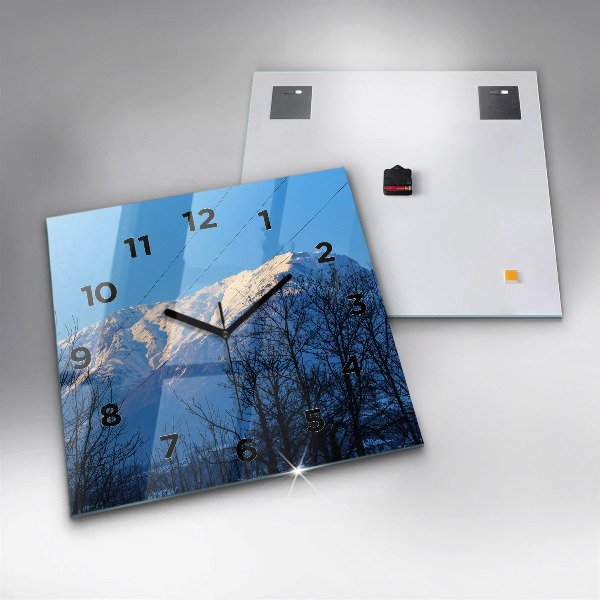 Reloj de pared cuadrado Vista de montaña