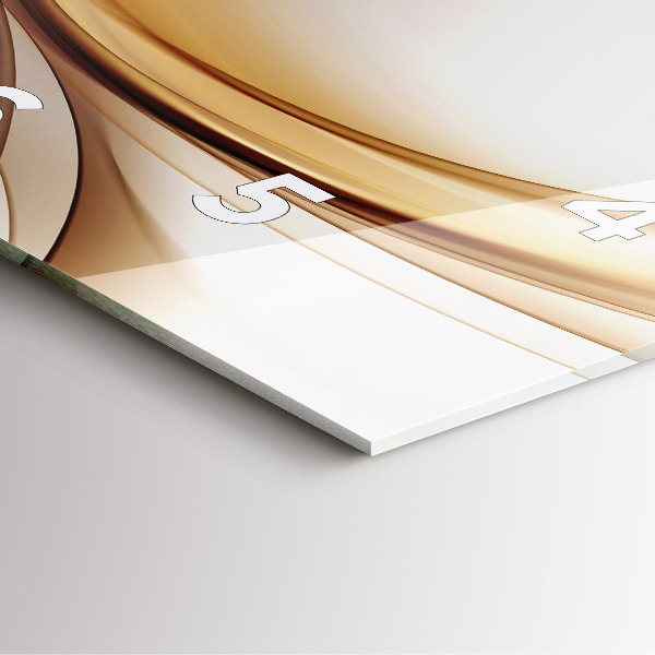 Reloj de pared cuadrado Abstracción dorada