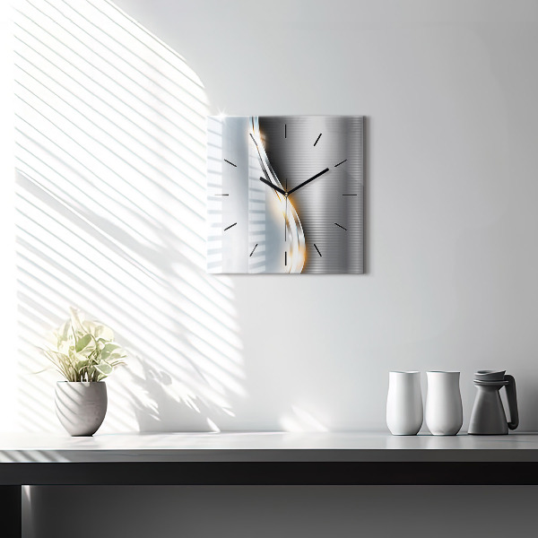 Reloj cuadrado Abstracción metálica