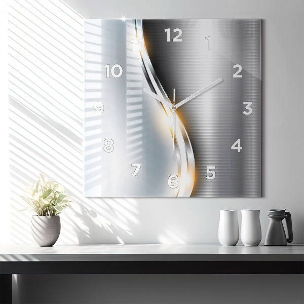Reloj cuadrado Abstracción metálica