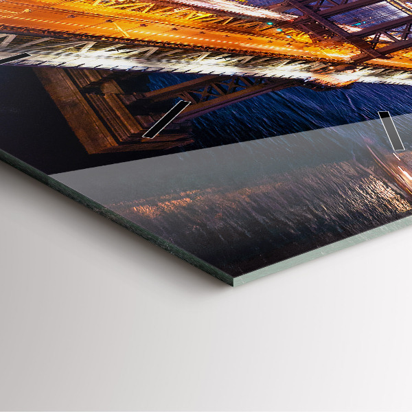 Reloj de pared cuadrado Nueva York y la puesta de sol