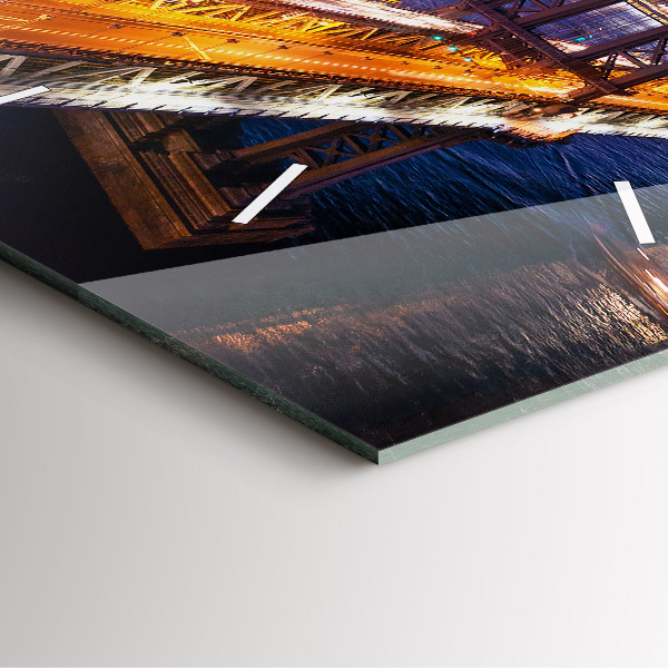 Reloj de pared cuadrado Nueva York y la puesta de sol