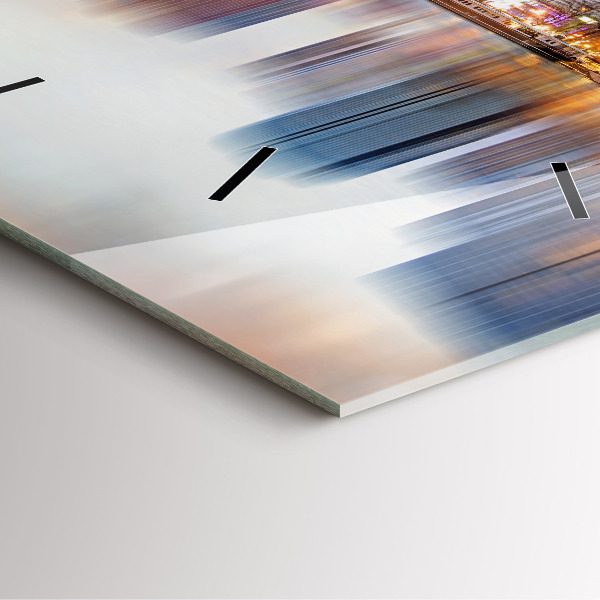 Reloj de pared cuadrado Panorama con la Torre Eiffel