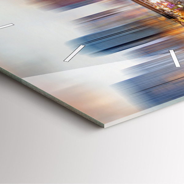 Reloj de pared cuadrado Panorama con la Torre Eiffel