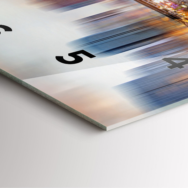 Reloj de pared cuadrado Panorama con la Torre Eiffel