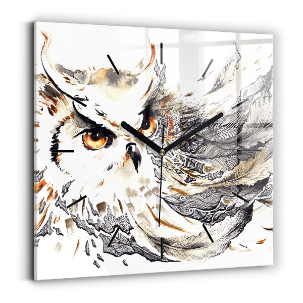 Reloj cuadrado Búho símbolo de sabiduría