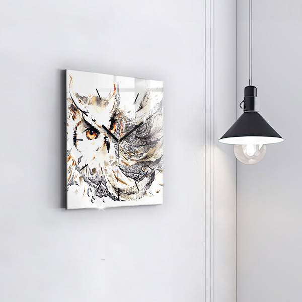 Reloj cuadrado Búho símbolo de sabiduría