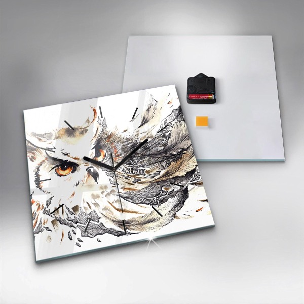 Reloj cuadrado Búho símbolo de sabiduría