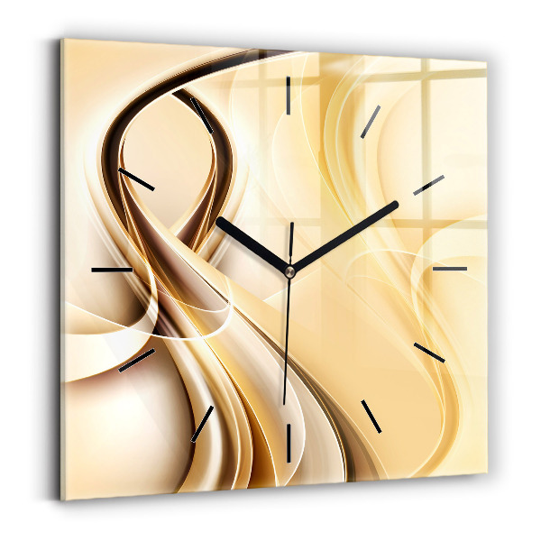 Reloj de pared cuadrado Olas abstractas