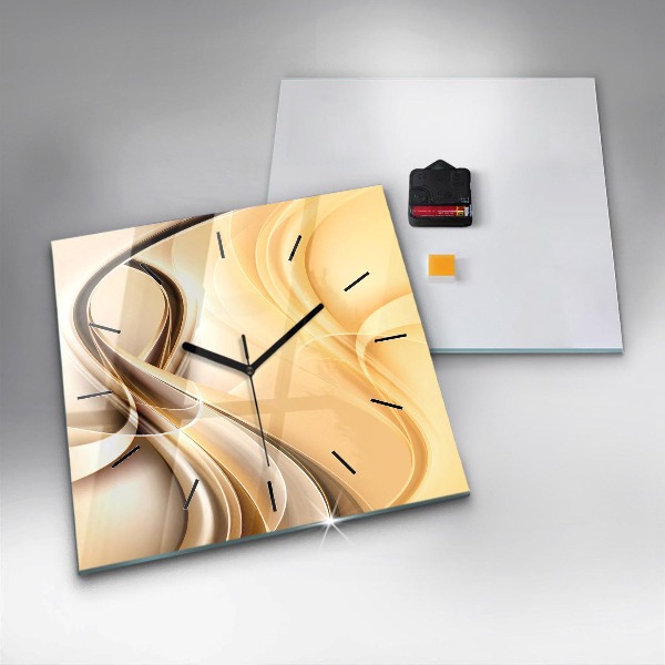 Reloj de pared cuadrado Olas abstractas