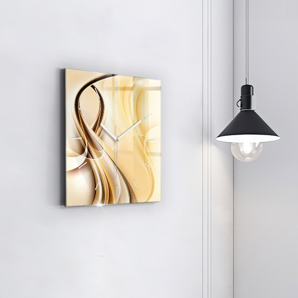 Reloj de pared cuadrado Olas abstractas