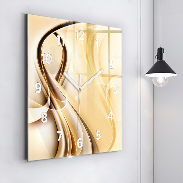 Reloj de pared cuadrado Olas abstractas