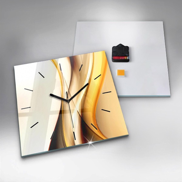Reloj de pared cuadrado Olas abstractas