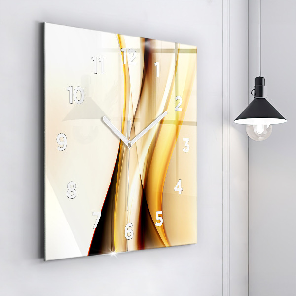 Reloj de pared cuadrado Olas abstractas