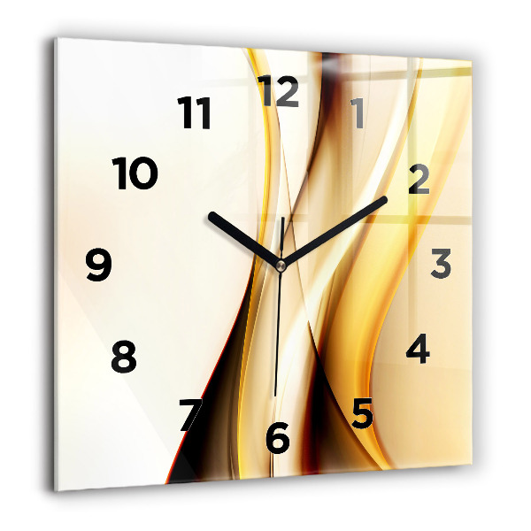 Reloj de pared cuadrado Olas abstractas