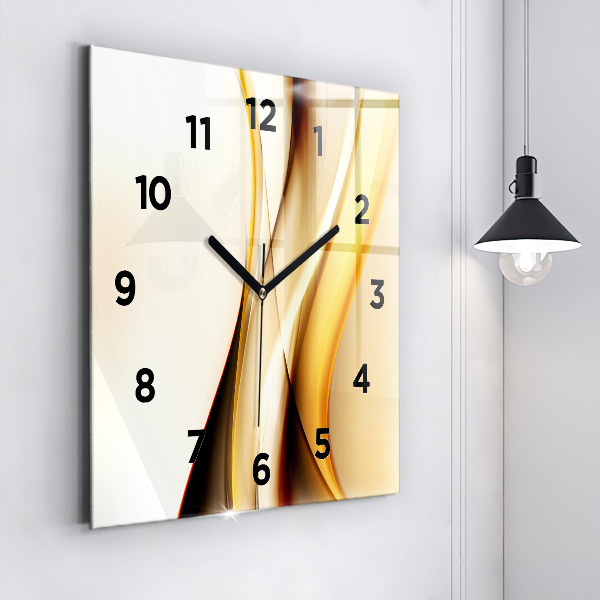 Reloj de pared cuadrado Olas abstractas