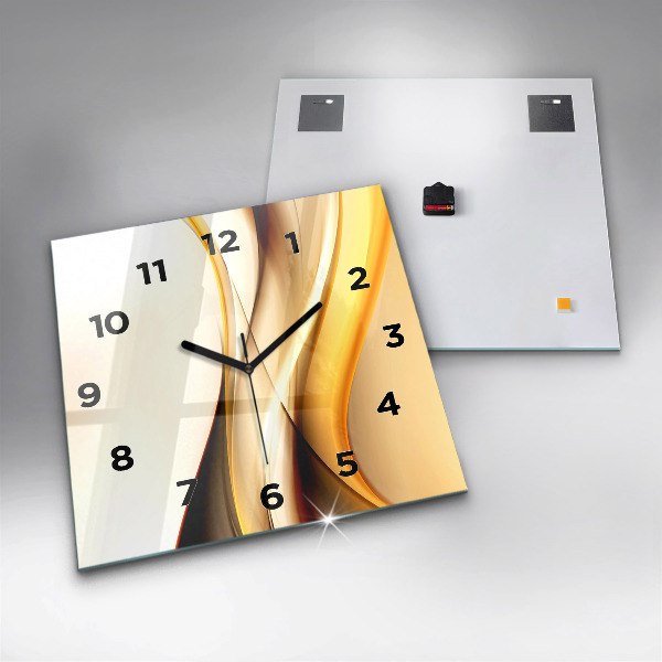 Reloj de pared cuadrado Olas abstractas