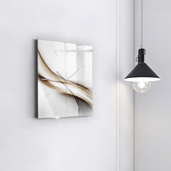 Reloj de pared cuadrado Líneas abstractas