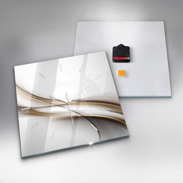 Reloj de pared cuadrado Líneas abstractas